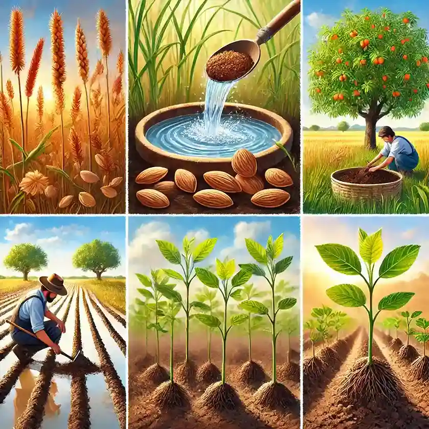 کاشت بادام با پوست