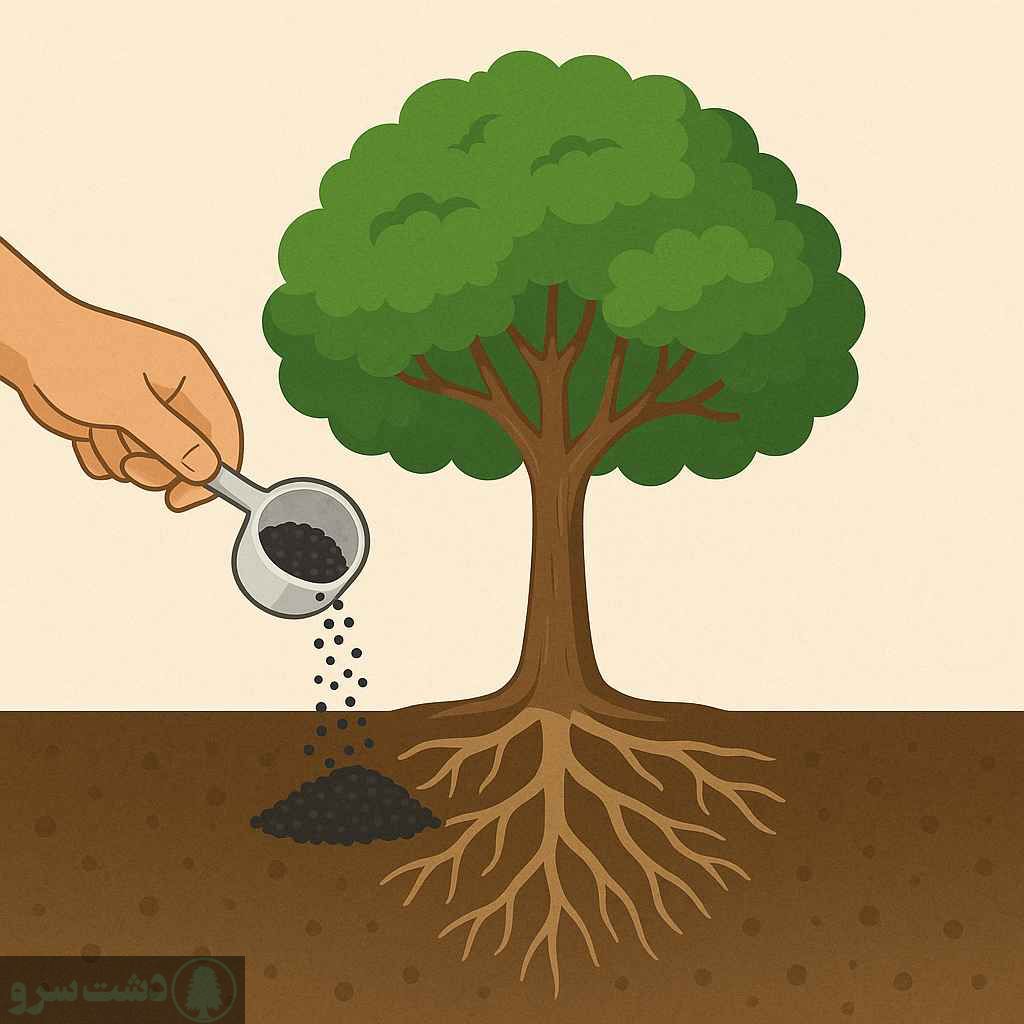 مقدار مصرف اسید هیومیک برای هر درخت