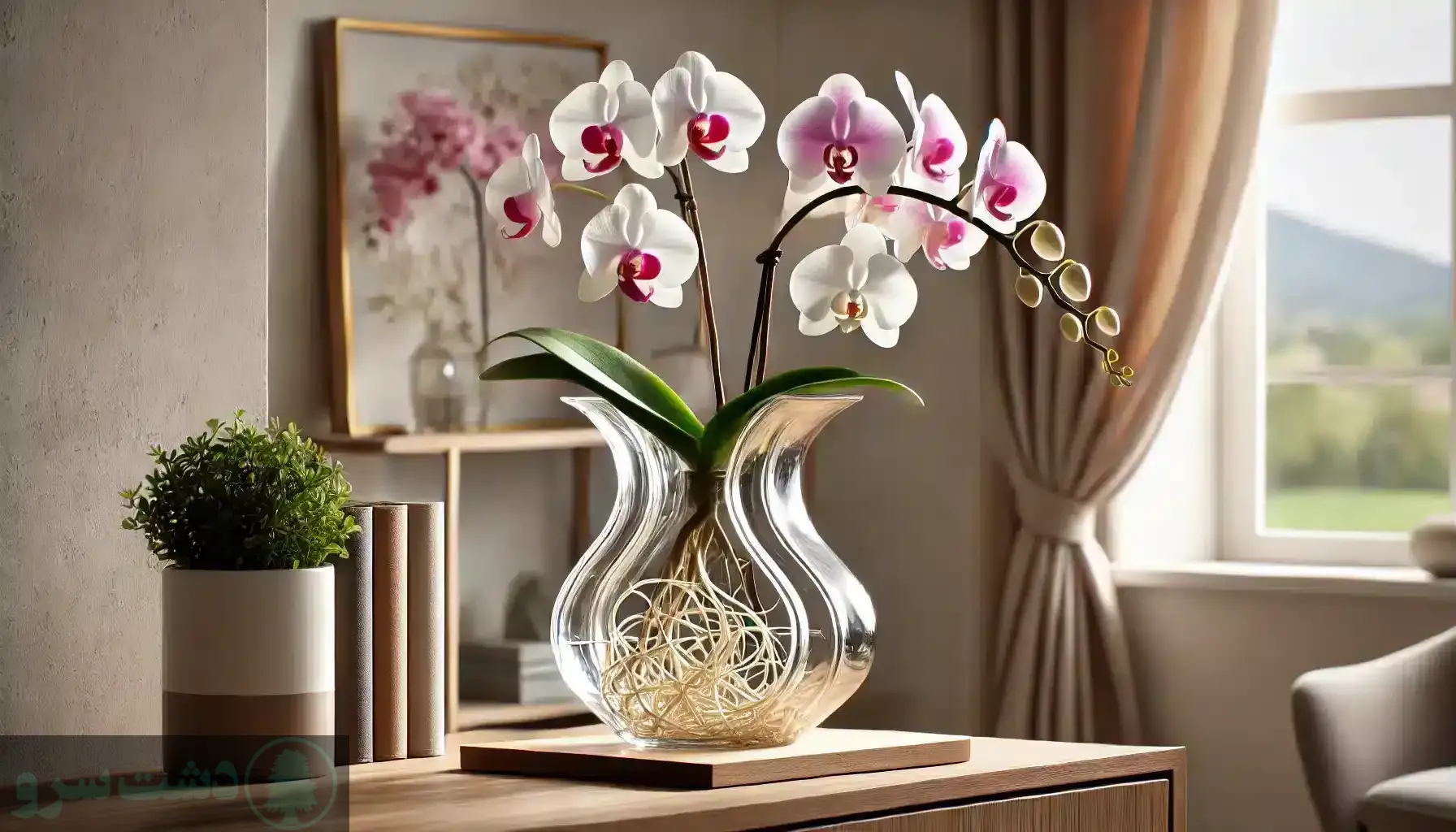 نگهداری گل ارکیده در گلدان شیشه ای