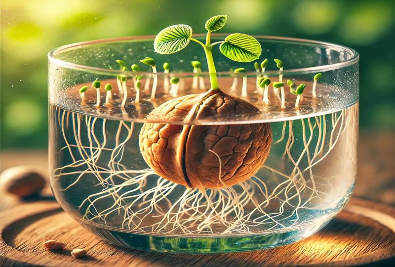 کاشت گردو در گلدان