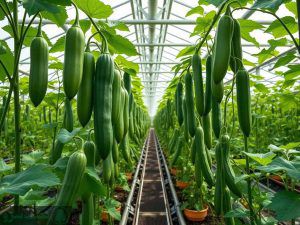 میزان تولید خیار گلخانه ای در 1000 متر