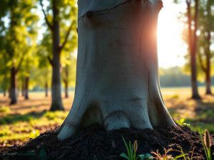 کود برای کلفت شدن تنه درخت صنوبر