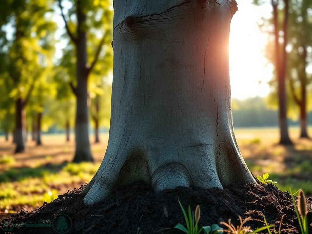 کود برای کلفت شدن تنه درخت صنوبر