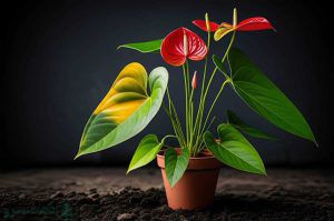 علت زرد شدن برگ آنتوریوم