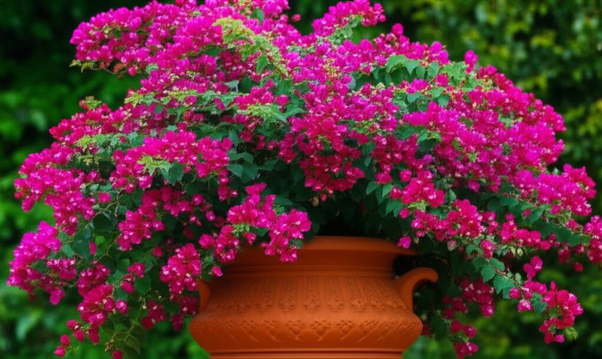 نگهداری گل کاغذی در گلدان