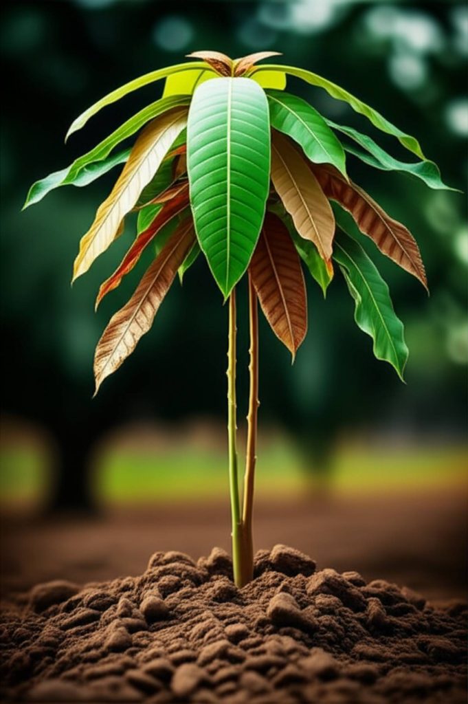 علت خشک شدن برگهای نهال انبه