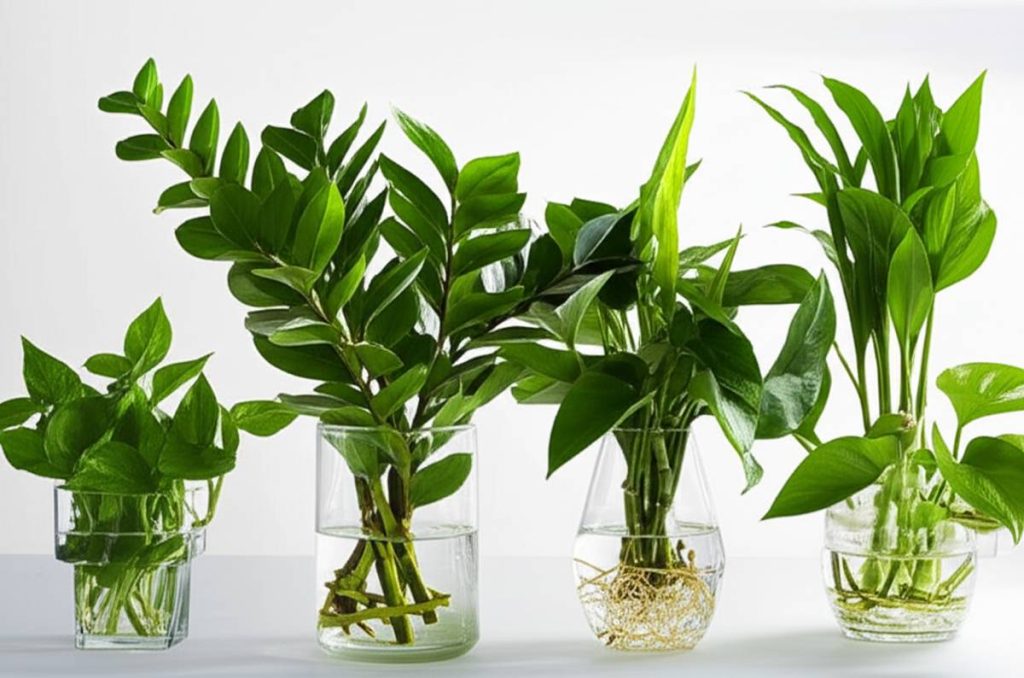 گیاهان آپارتمانی که در آب نگهداری می شوند