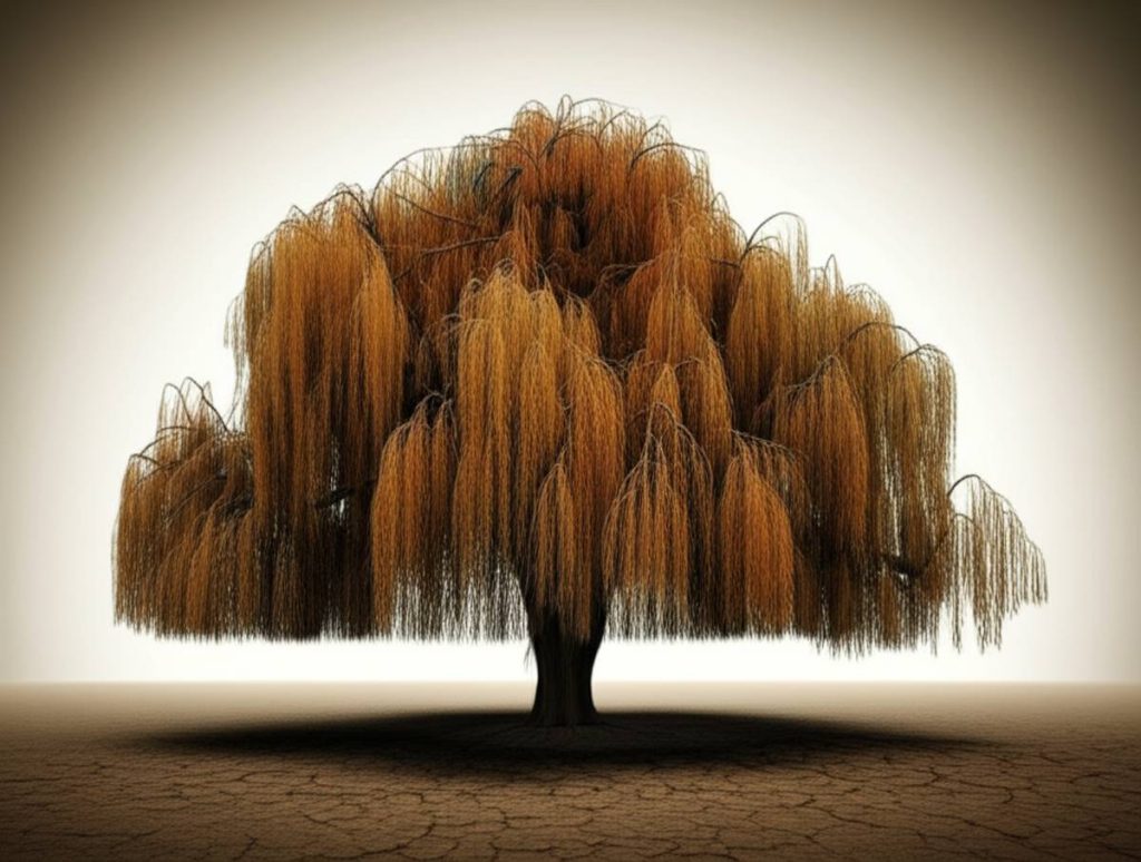 علت خشک شدن درخت بید مجنون